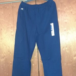 New Russell Athletic Navy Blue Sweat Pants Size L.